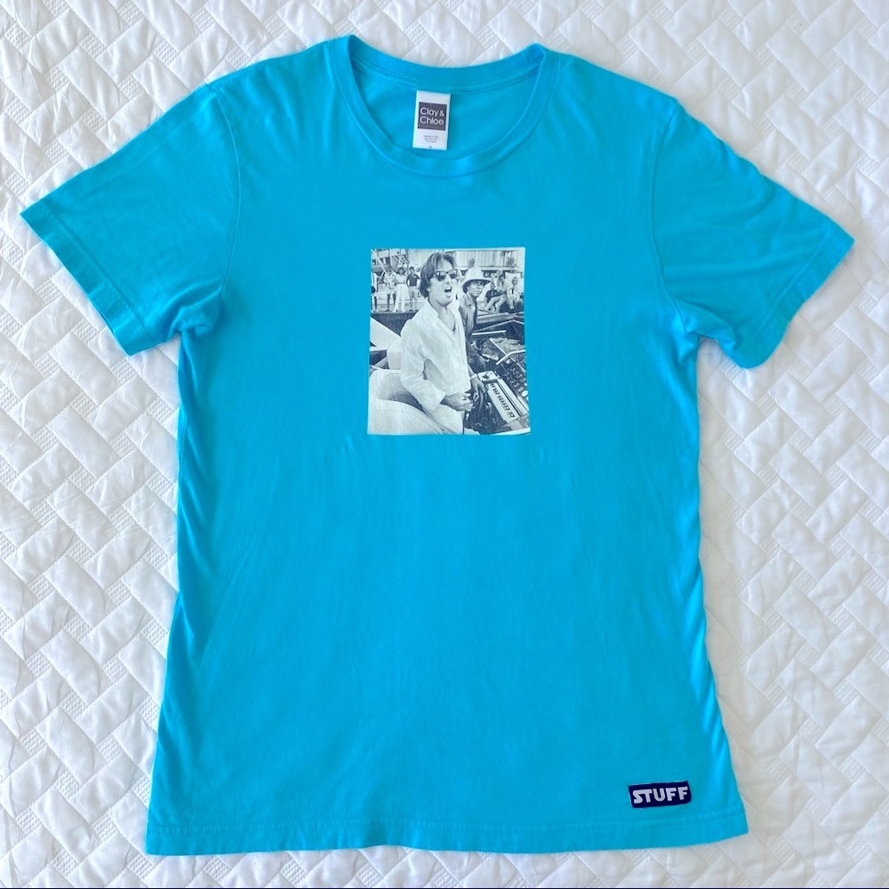 Miami Vice turquoise medium t shirt - STUFF by Clay & Chloe